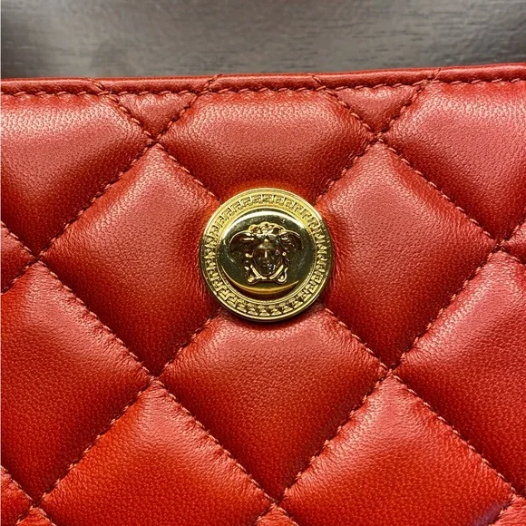 Versace Medusa Quilted Leather Compact Wallet - Picture 3 of 8